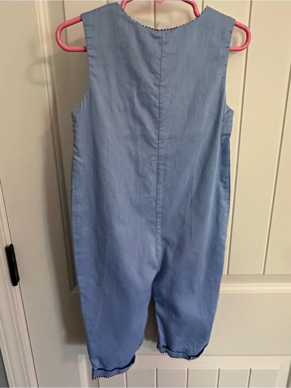 Lil Cactus Chambray Christmas Romper Embroidered Smocked Baby 18-24 Months Santa